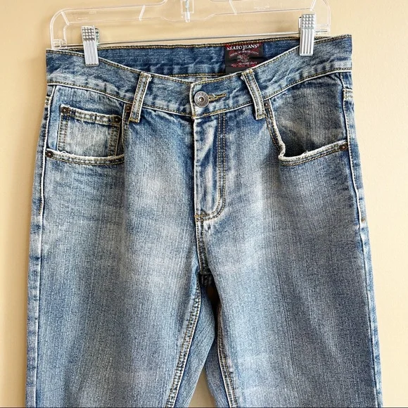 Vintage Skato wide leg jeans Baggy JNCO Style Size 30 x 30 Skater GTA LA 90s Y2K - Picture 3 of 7